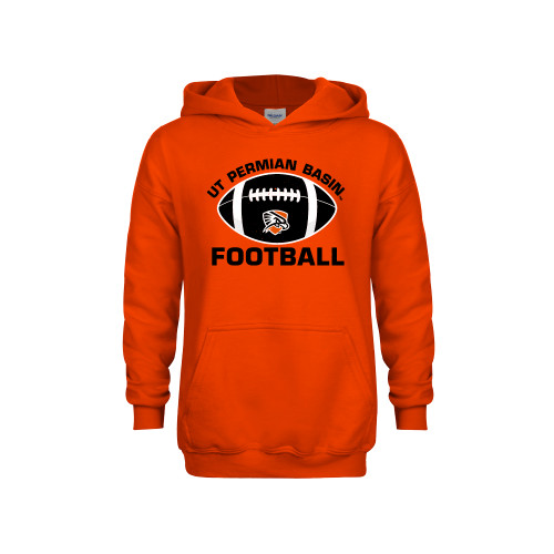  Youth Orange Fleece Hoodie - UT Permian Basin Arched w/ Full Ball