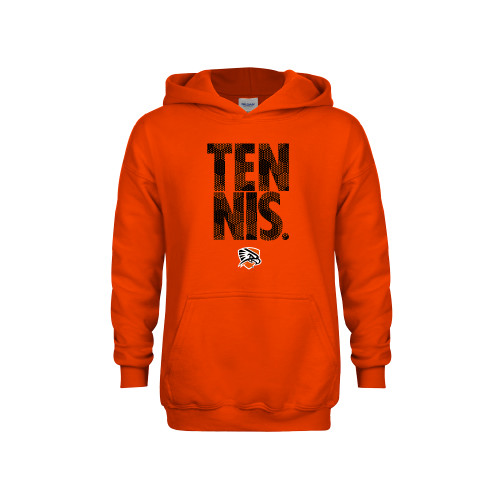  Youth Orange Fleece Hoodie - Tennis Stacked