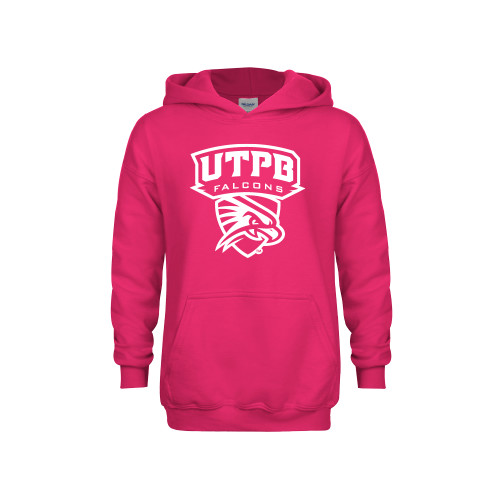  Youth Hot Pink Fleece Hoodie - Official Logo