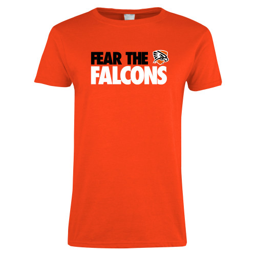  Womens Orange Short Sleeve Tee - Fear The Falcons