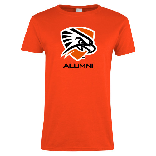  Womens Orange Short Sleeve Tee - Alumni