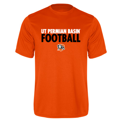  Orange Performance Tee - UT Permian Basin Football Stacked