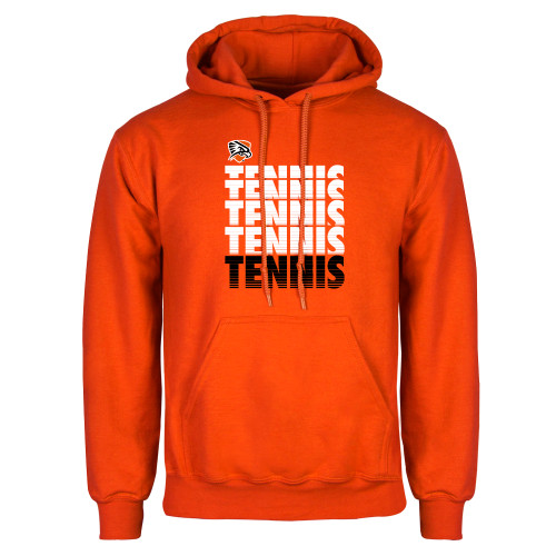  Orange Fleece Hoodie - Tennis Repeating w/ Falcon Shield