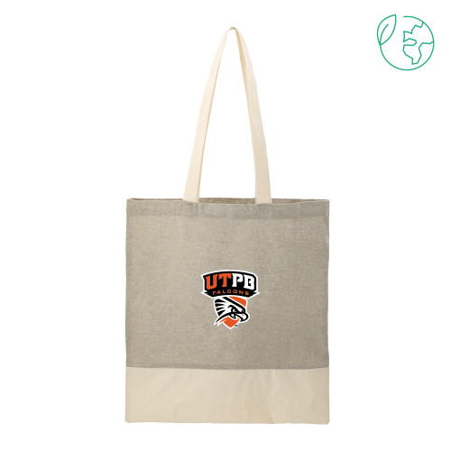  Split Recycled Grey Cotton Twill Convention Tote - Official Logo