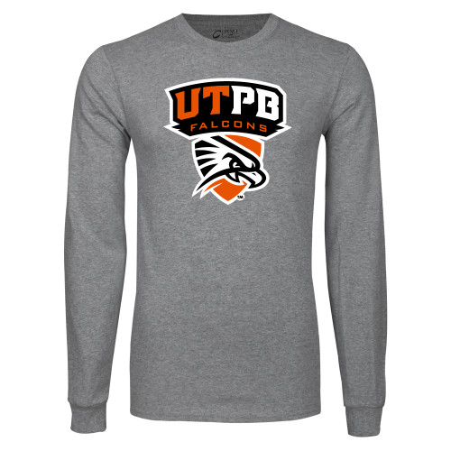  Grey Long Sleeve T Shirt - Official Logo