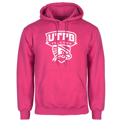  Womens Fuchsia Fleece Hoodie - Official Logo
