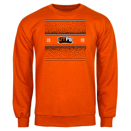  Orange Fleece Crew - UTPB - Ugly Christmas Sweater w Wordmark