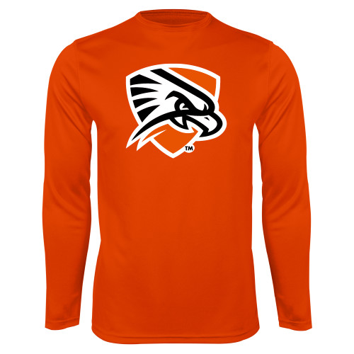  Orange Performance Long Sleeve Shirt - Falcon Shield