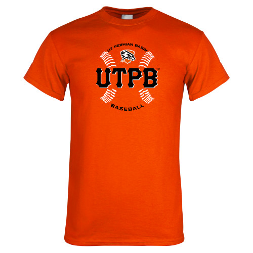  Orange T Shirt - UTPB Baseball w/ Seams
