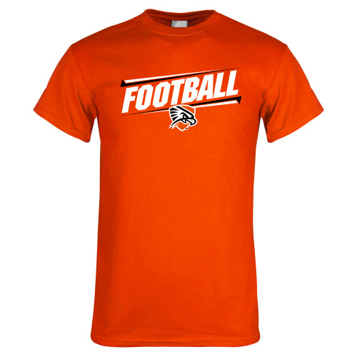  Orange T Shirt - Football Slanted w/Falcon Shield