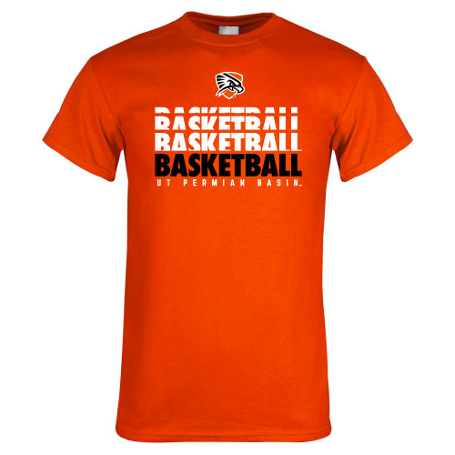  Orange T Shirt - UT Permian Basin Basketball Repeating