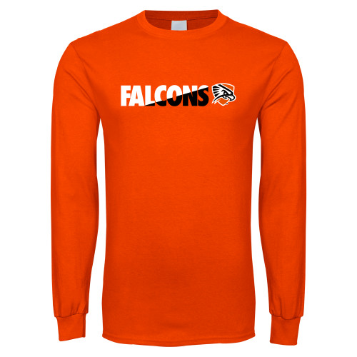  Orange Long Sleeve T-Shirt - Falcons Split Two-Tone