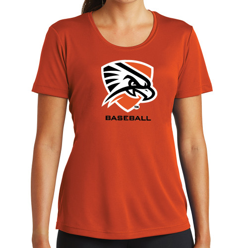  Womens Orange Performance Tee - Baseball