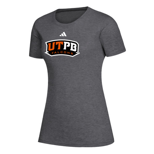  Adidas Womens Dark Grey Heather Creator Performance Tee - UTPB Falcons Secondary Ath MK_Adidas
