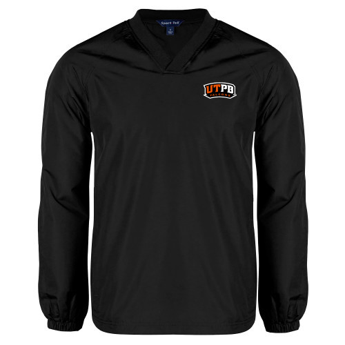  Black V Neck Raglan Windshirt - UTPB Falcons