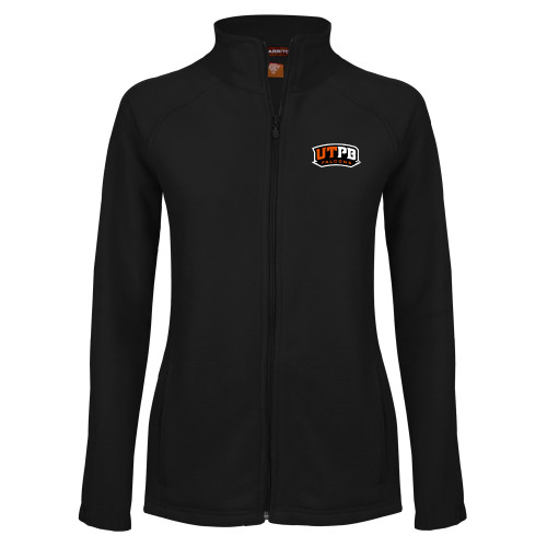  Womens Black Fleece Full Zip Jacket - UTPB Falcons