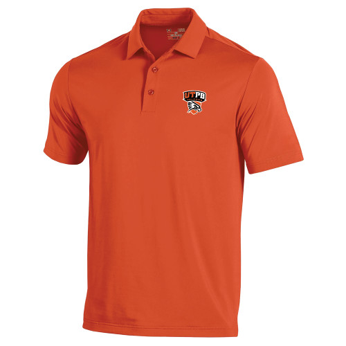 Under Armour Orange Performance Polo - Official Logo
