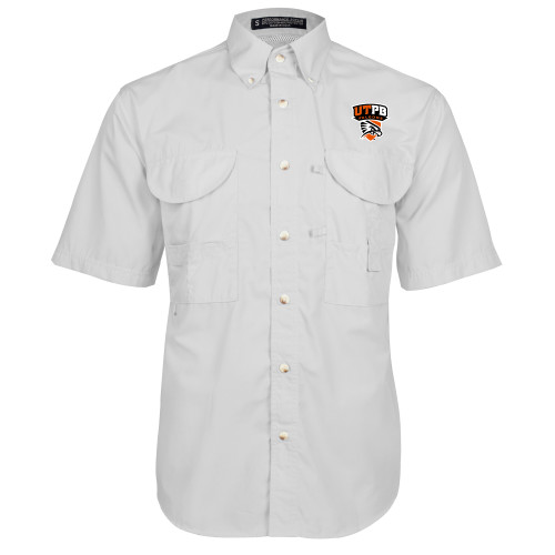  White Fishing Shirt Performance Short Sleeve - Official Logo