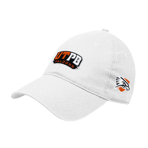  White Unstructured Adjustable Low Profile Hat - UTPB Falcons