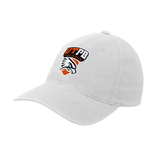  White Flexfit Structured Low Profile Hat - Official Logo