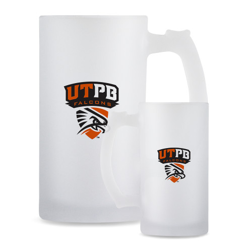  Full Color Decorative Frosted Glass Mug 16oz - Official Logo