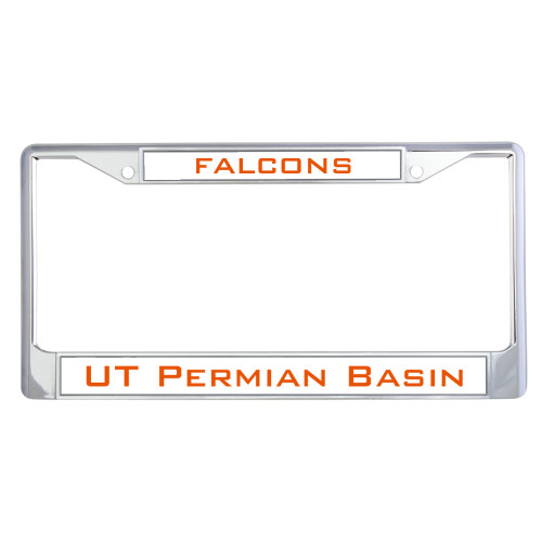  Metal License Plate Frame in Chrome - Falcons
