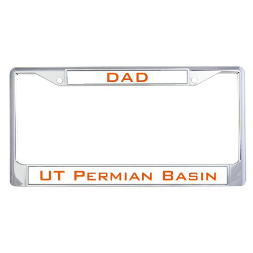  Dad Metal License Plate Frame in Chrome - Dad