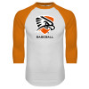 Thumbnail image for  White/Orange Raglan Baseball T Shirt