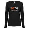 Thumbnail image for  Womens Black Long Sleeve V Neck Tee 