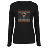 Thumbnail image for  Womens Black Long Sleeve V Neck Tee 