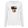 Thumbnail image for  Womens White Long Sleeve V Neck Tee