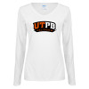 Thumbnail image for  Womens White Long Sleeve V Neck Tee