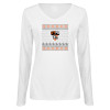 Thumbnail image for  Womens White Long Sleeve V Neck Tee 
