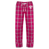 Thumbnail image for  Womens Dark Fuchsia/White Flannel Pajama Pant