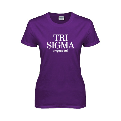 Womens Purple Short Sleeve Tee-Tri Sigma Empowered