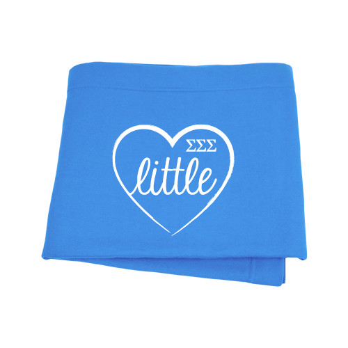 Light Blue Sweatshirt Blanket-Little in Heart