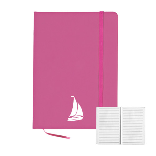 5x7 Fuchsia Hard Cover Journal-Sailboat