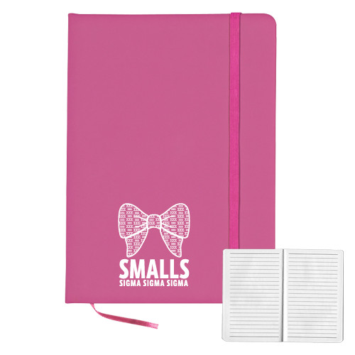 5x7 Fuchsia Hard Cover Journal-Smalls Bow