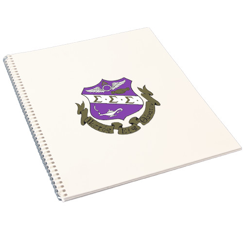 College Spiral Notebook w/Clear Coil-Crest