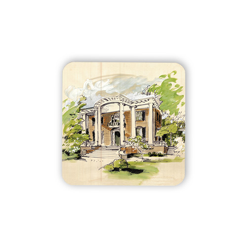 Hardboard Coaster w/Cork Backing-Mable Lee Walton Museum