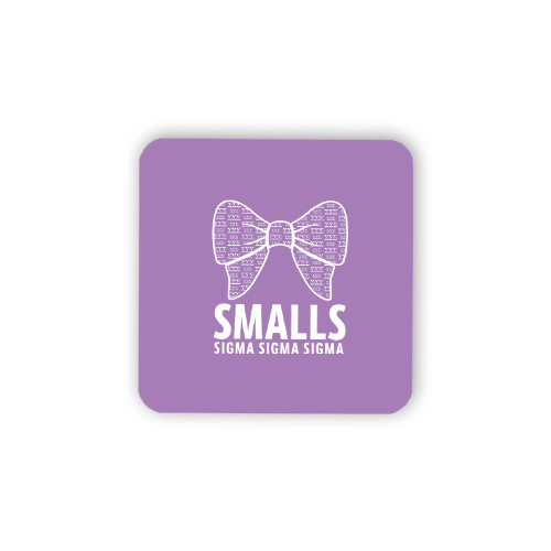 Hardboard Coaster w/Cork Backing-Smalls Bow