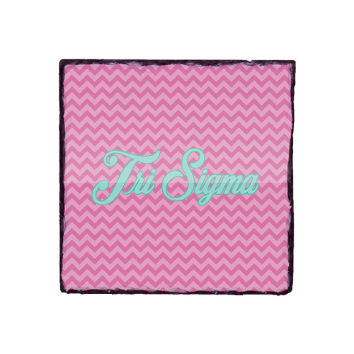 Photo Slate-Pink Chevron Pattern
