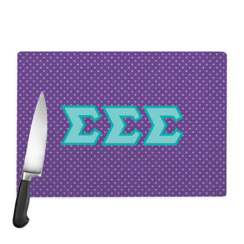 Cutting Board-Purple Dot Pattern