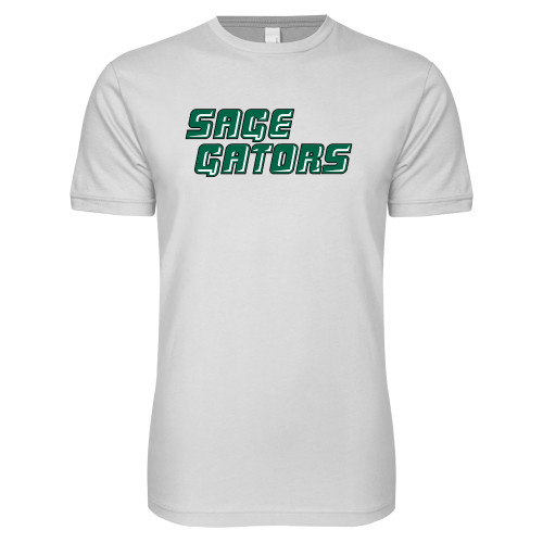  Next Level White SoftStyle T Shirt - Sage Gators Wordmark
