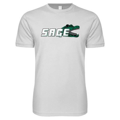  Next Level White SoftStyle T Shirt - Sage w/Gator Head