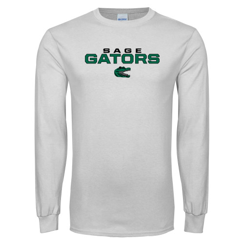  White Long Sleeve T Shirt - Sage Gators