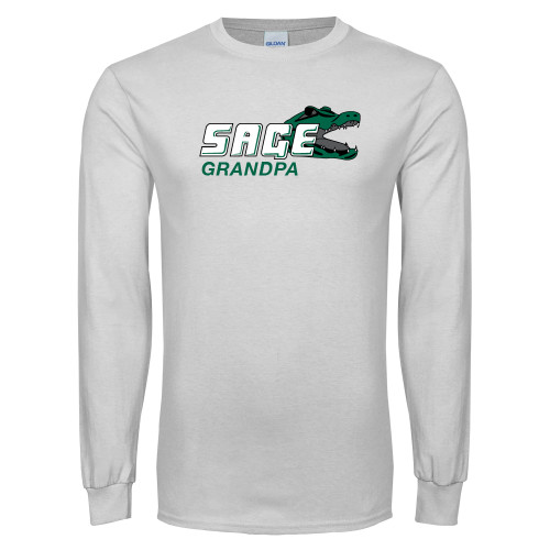  White Long Sleeve T Shirt - Grandpa