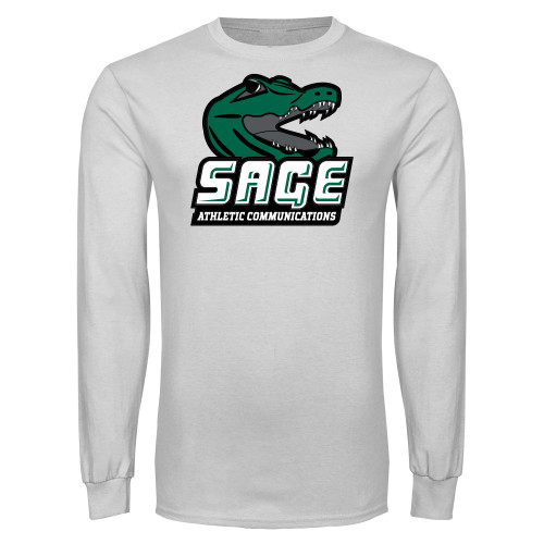  White Long Sleeve T Shirt - Athletic Communications