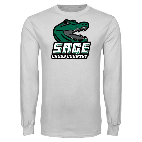  White Long Sleeve T Shirt - Cross Country