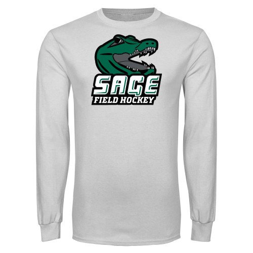  White Long Sleeve T Shirt - Field Hockey
